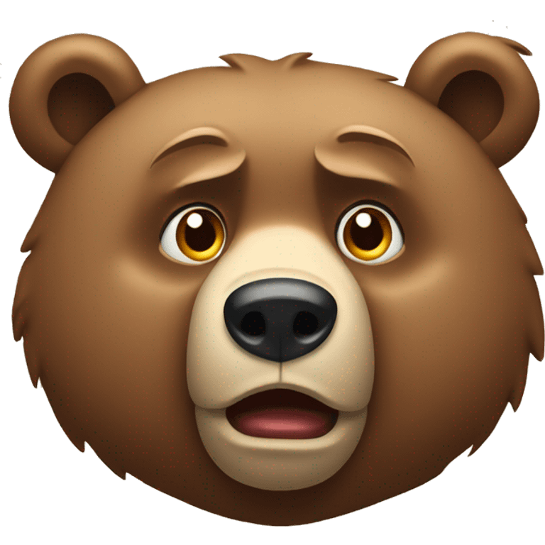 Bear looking confused  emoji