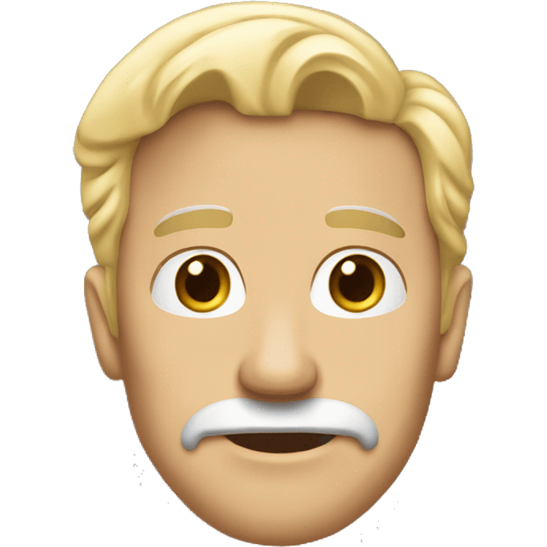 a man widower, blond no mustache emoji