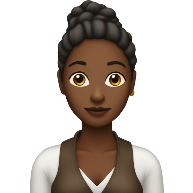 black woman with brown skn emoji