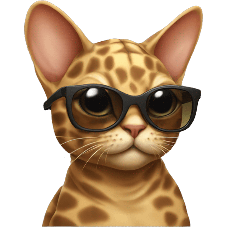 Tortoise Cat with sunglasses emoji