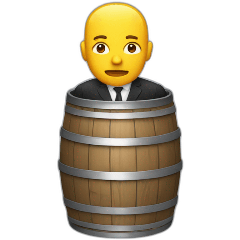 person wearing bankruptcy barrel emoji