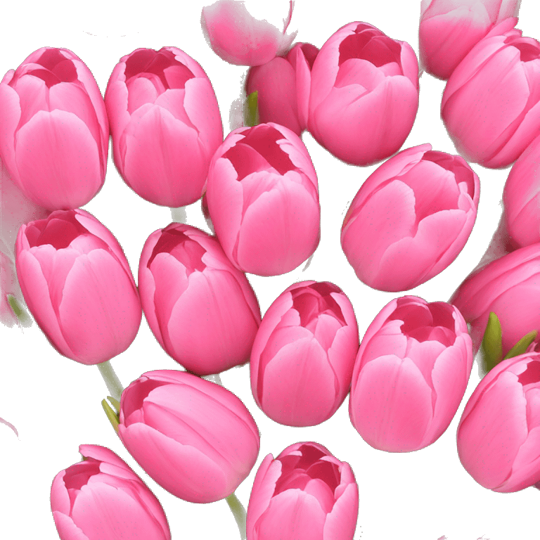 bouquet of pink tulips emoji