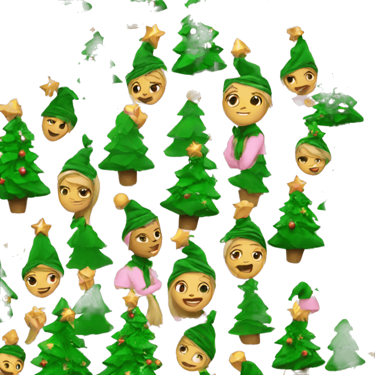 Christmas tree girly emoji