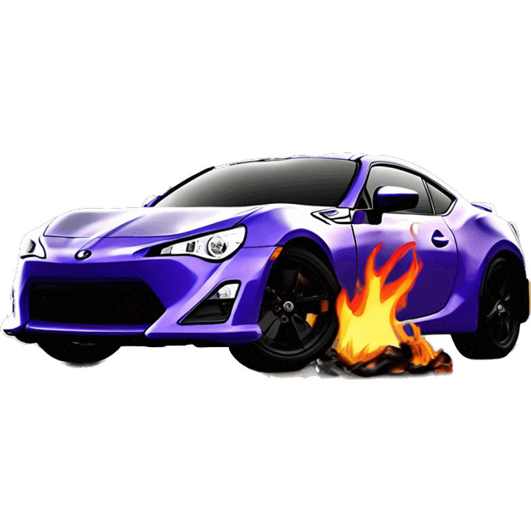 Batgirl and First Order Jet Trooper themed Scion FR-S with hot rod flame stickers  emoji