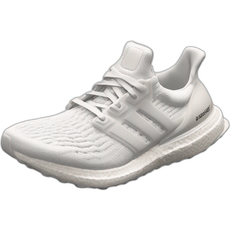 White adidas ultraboost 1.0 emoji