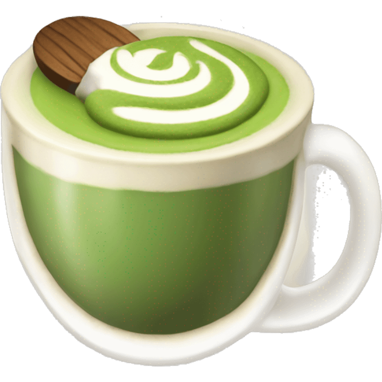 Matcha latte coconut emoji