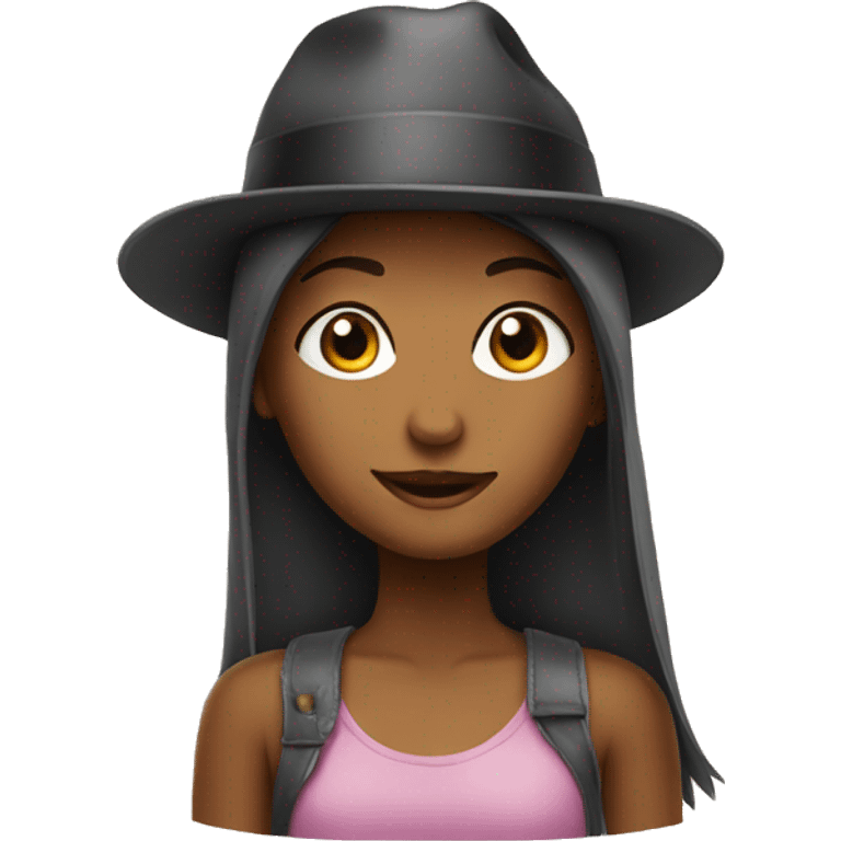 girls with hat emoji