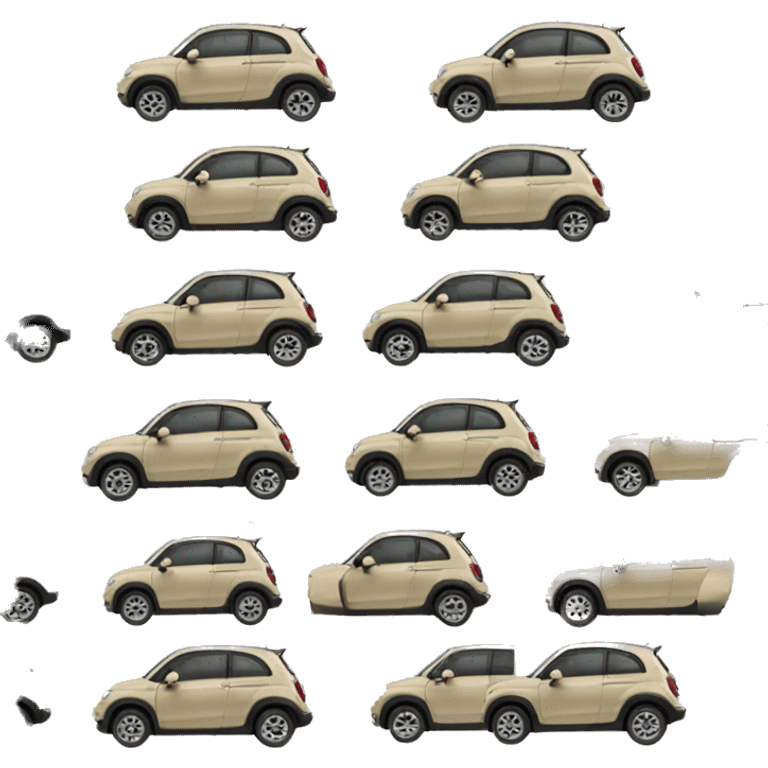 Fiat 500x beige with black roof  emoji