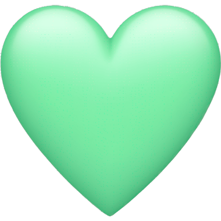 Pastel green heart emoji