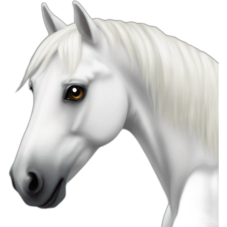 White stallion mustang heart eyes emoji