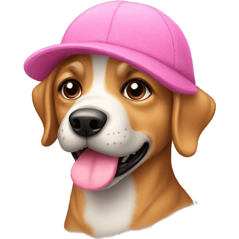 perro con gorro rosa  emoji