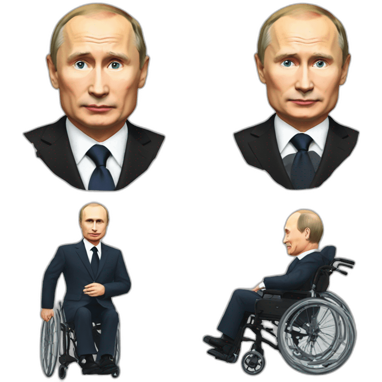 Creepy putin is crippled wheelchair emoji