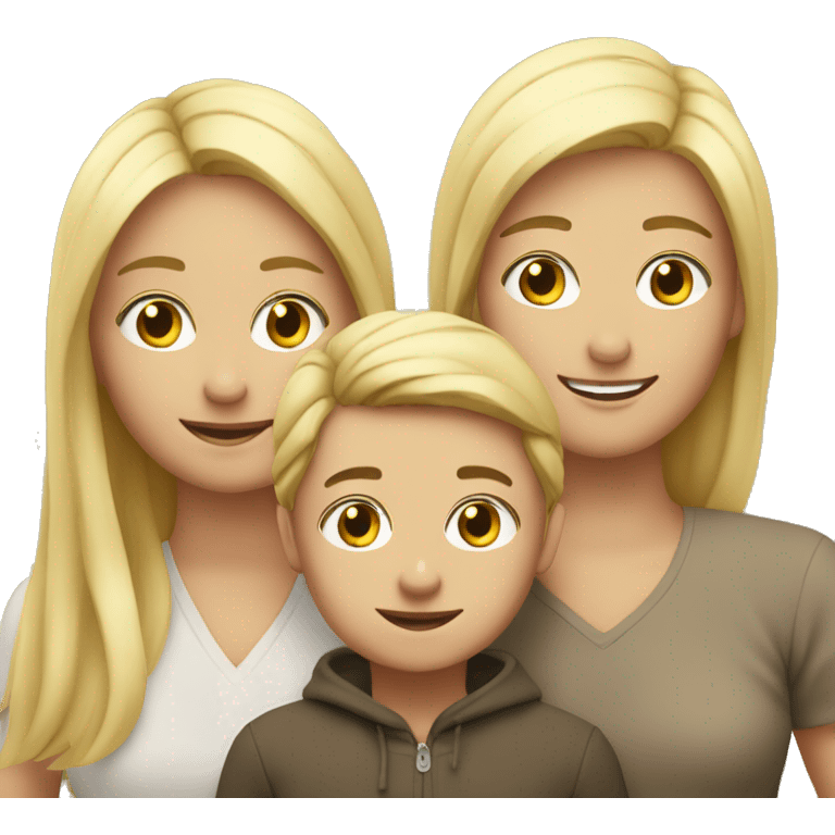 Mon with a son and an older daughter blond emoji