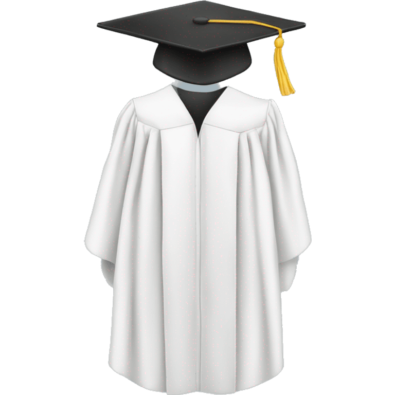 White graduation gown  emoji