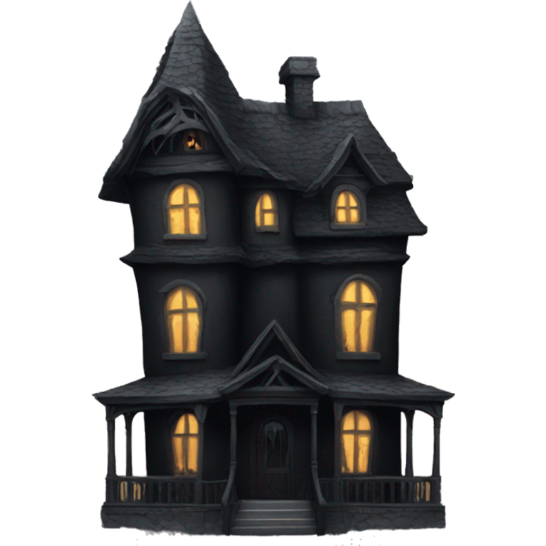 Black spooky house emoji