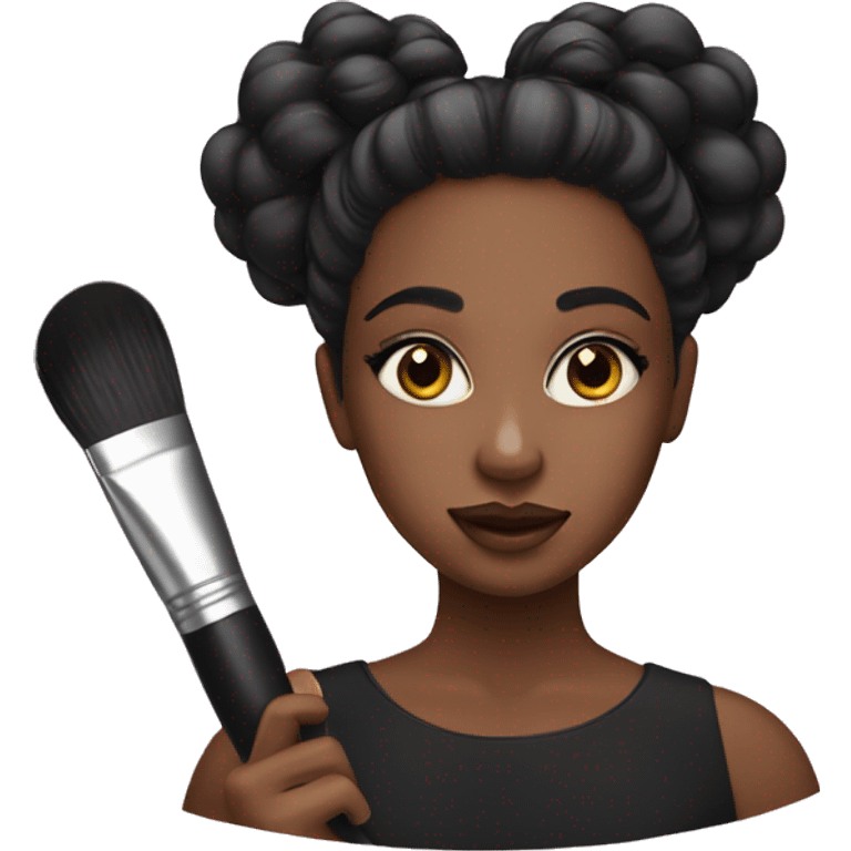 Girl with makeup brush emoji