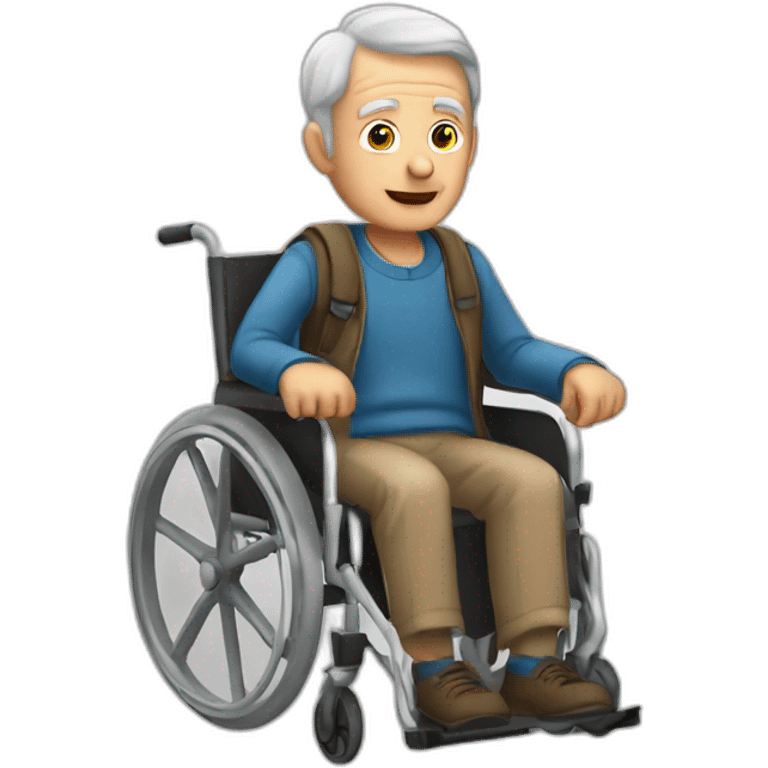 old man in wheelchair emoji