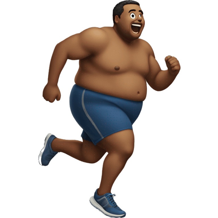 A fat guy running  emoji