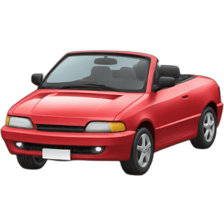 Coche descapotable rojo emoji