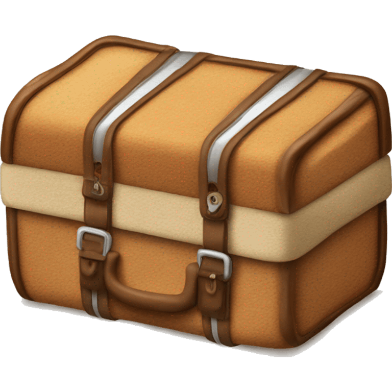 Suitcase with tiramisu  emoji