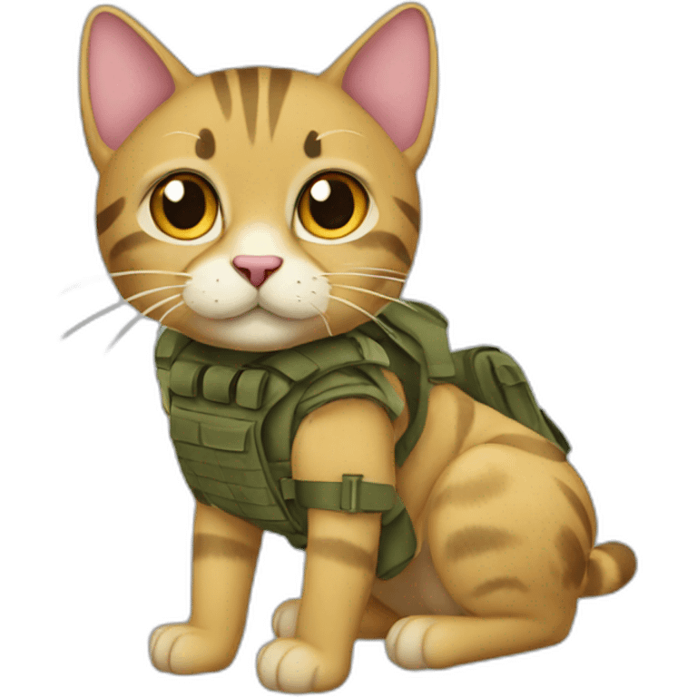 MILITARY cat emoji