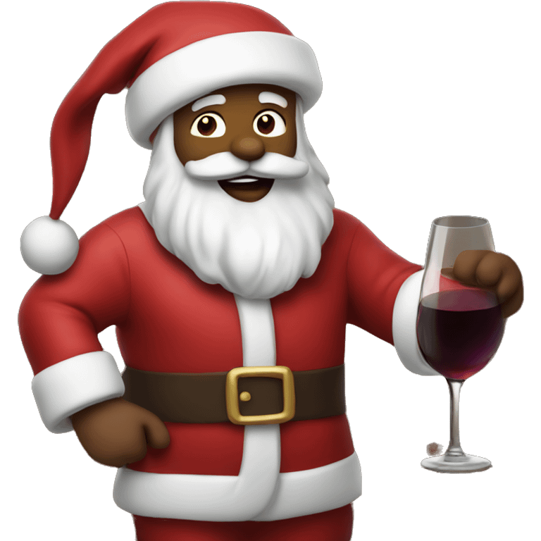 Santa with wine  emoji