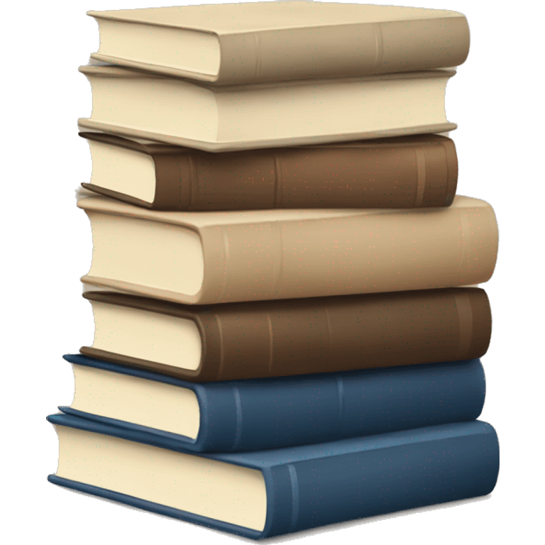 Beige stack of books emoji