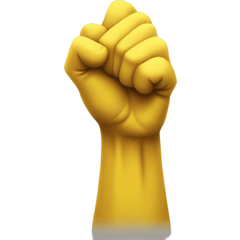 simple yellow raised fist emoji