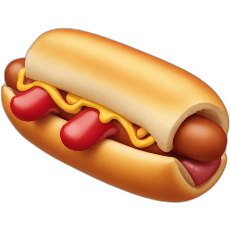 Anthropomorphic hotdog emoji