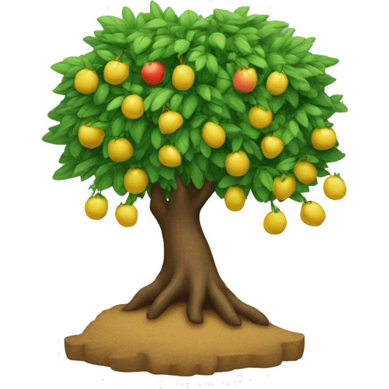 Arbol con peras caidas emoji