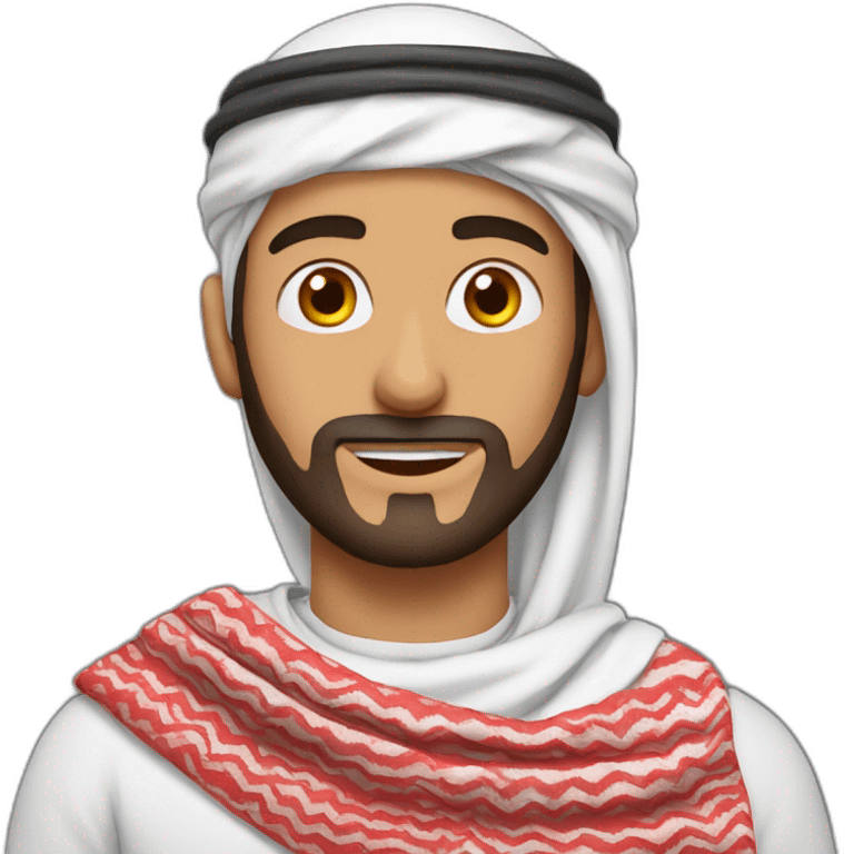 Arabian Man with red keffiyeh emoji