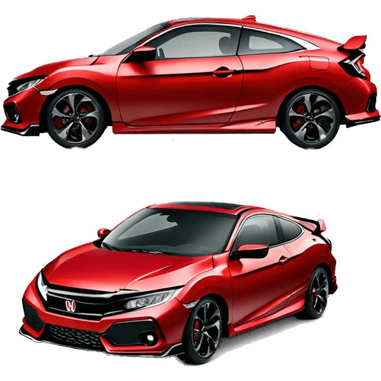 Red 8th generation Honda civic si coupe emoji