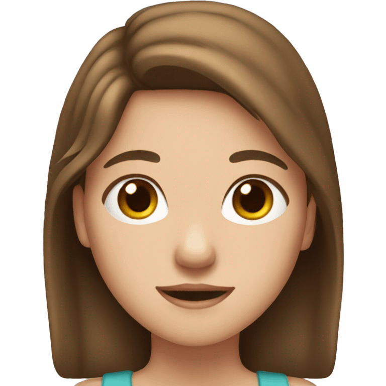 girl with brown hair and a bow emoji