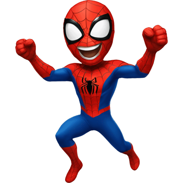 Laughing spiderman emoji