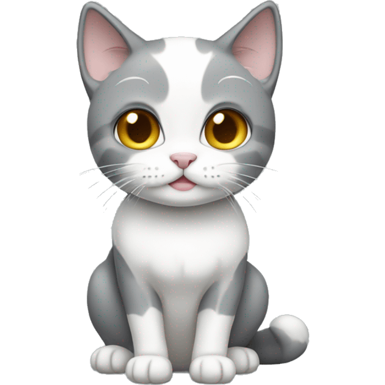 gray white fold cat emoji