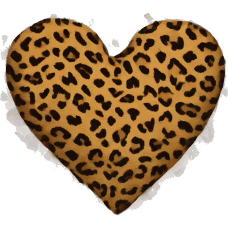 Leopard print heart emoji