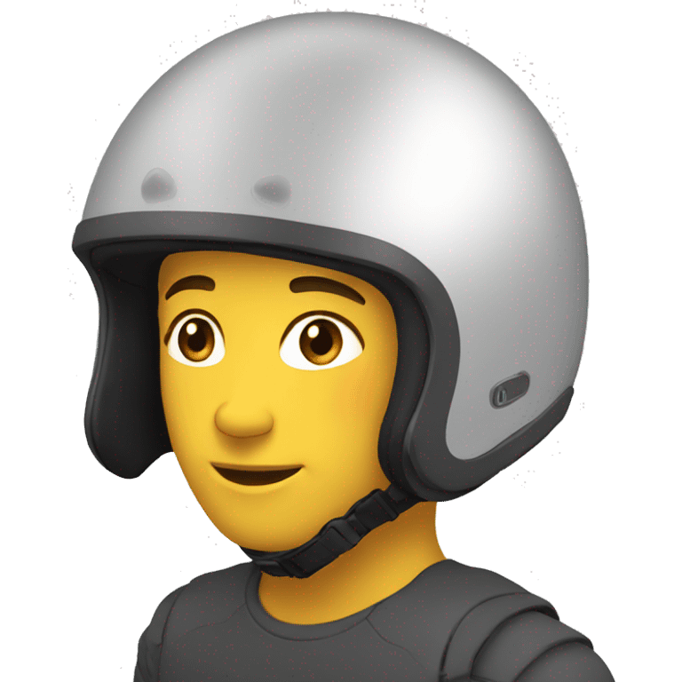 full face helmet no visor front face emoji