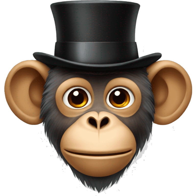 Monkey with top hat emoji