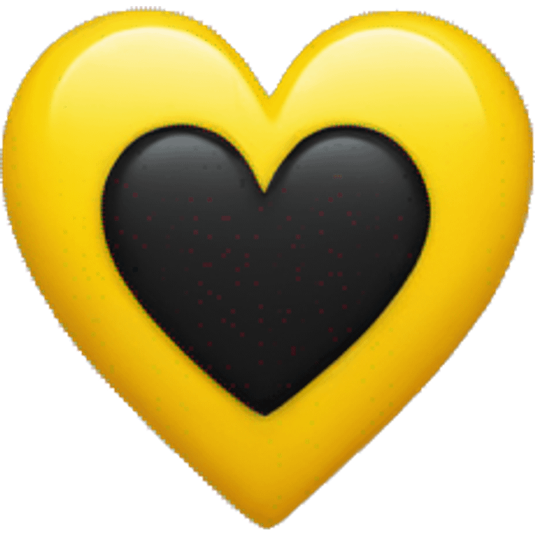 Half black and yellow heart emoji