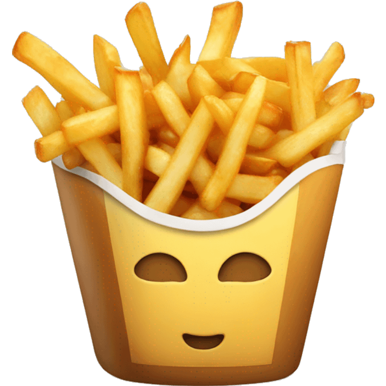 Poutine qui mange des frites  emoji