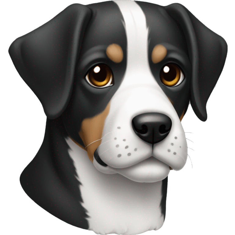 Perro beldó inglés blanco i negro  emoji