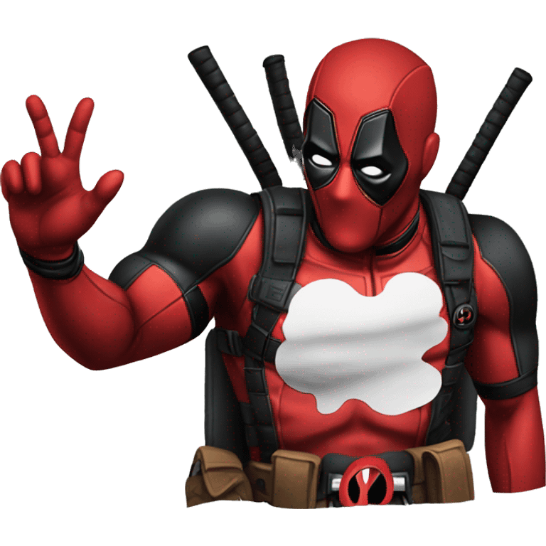 DEADPOOL telling bye emoji