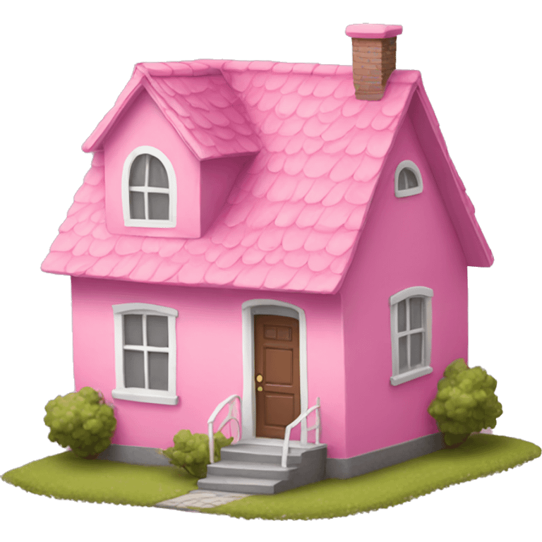 cute pink house emoji