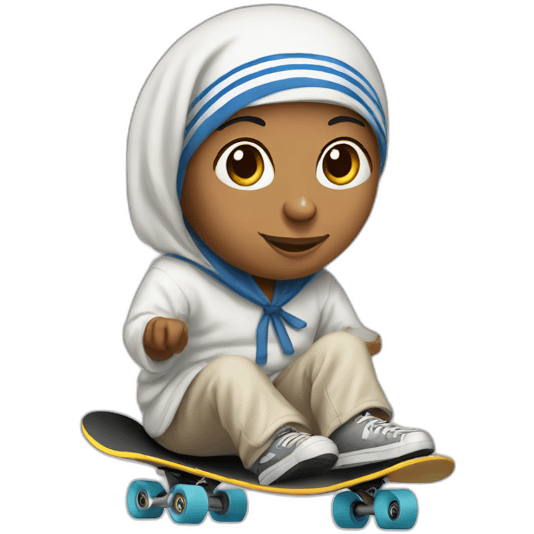 Mother Theresa skateboarder emoji