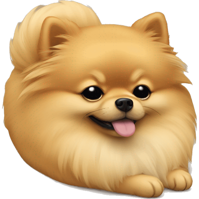 Pomeranian sleeping emoji