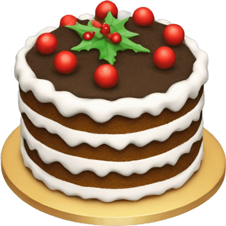 Christmas cake emoji