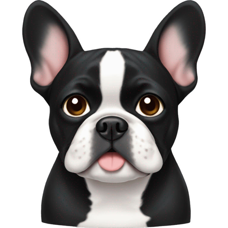 Black French bulldog  emoji