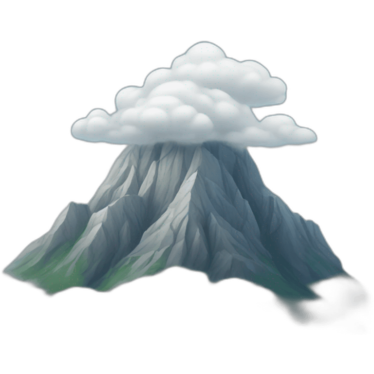 Cloudy long mountain emoji