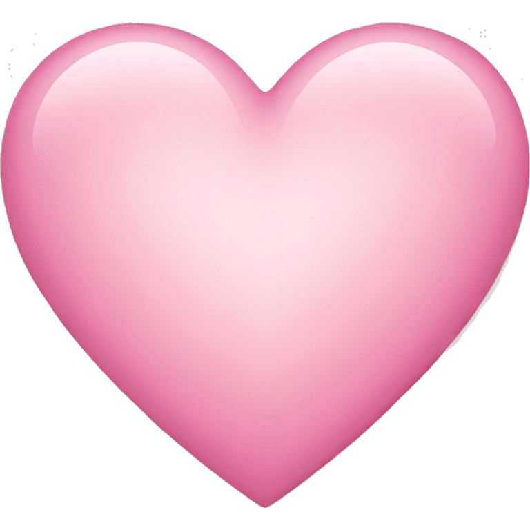 The heart is light pink emoji