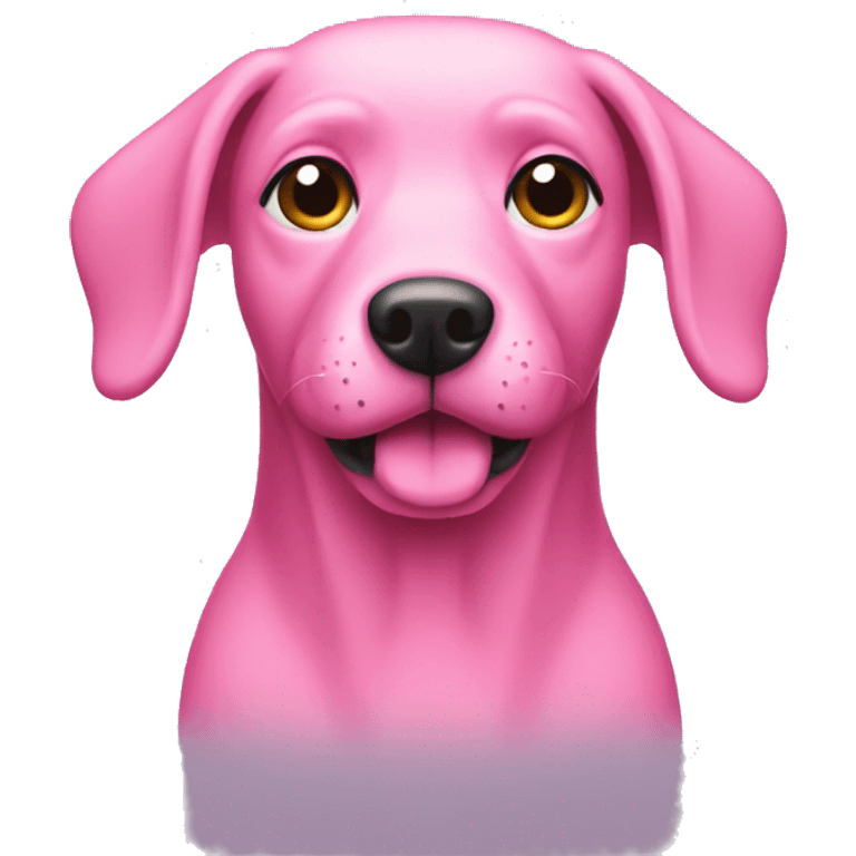 Pink dog emoji